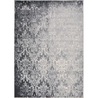 Damask Light Gray Area Rug by Unique Loom