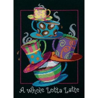 A Whole Lotta Latte Counted Cross Stitch Kit 11"X14"