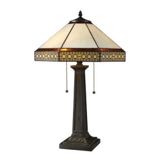 Dimond Lighting Stone Filigree 24 H Table Lamp with Empire Shade