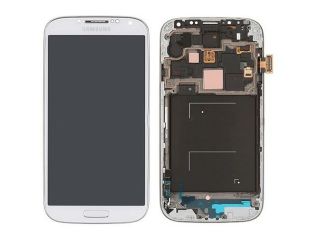 For Galaxy S4 i9505 i337 M919 LCD + Touch Screen Digitizer with Frame   Marble White   New   All Repair Parts USA Seller