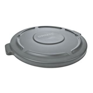 Rubbermaid Commercial Products Brute 44 Gal. Grey Round Vented Trash Can Lid FG2645 60GRAY