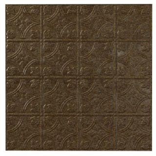 Fasade Traditional 1   2 ft. x 2 ft. Lay in Ceiling Tile in Smoked Pewter L50 27