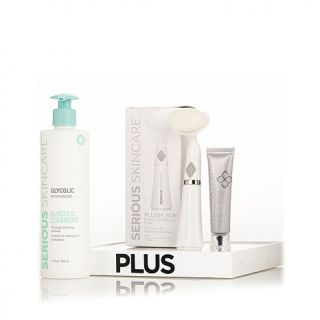 Serious Skincare Glycolic Cleanser PLUS PLUSH 80K Brush & Diffuse Skin Perfector   7823572