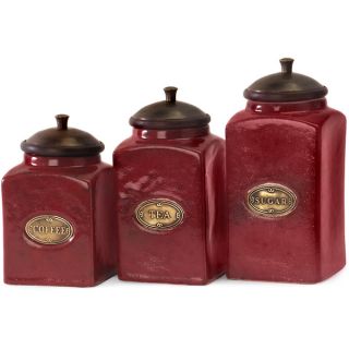 piece Red Ceramic Canister Set   16671063   Shopping   Top