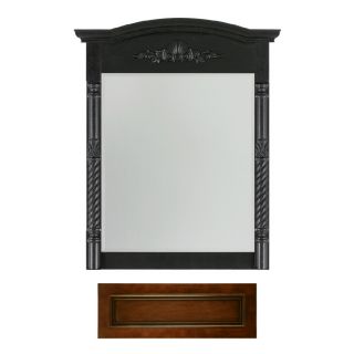 Architectural Bath Versailles 37.25 in H x 30.5 in W Cognac/Black Rectangular Bathroom Mirror