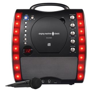 Singing Machine SML343BK Portable Plug n Play CDG Karaoke System with