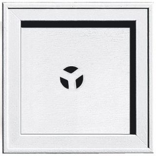 Builders Edge 7.75 in. x 7.75 in. #001 White Recessed Square Mounting Block 130110004001