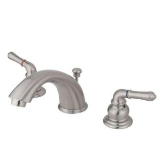 Kingston Brass 8 in. Widespread 2 Handle Mid Arc Bathroom Faucet in Satin Nickel HKB968
