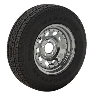 Goodyear Marathon 205/75 R 15 Radial Trailer Tire 5 Lug Chrome Modular Rim 98633