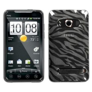 Insten Smoke Zebra Skin Candy Skin Case for HTC EVO 4G