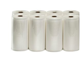 Eight VacMaster 8" X 50' Rolls of Bags for Foodsaver and other Vacuum Sealer Machines