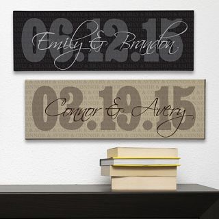 Personal Creations Personalized The Big Day Canvas   9" x 27"   7830902
