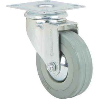 Strongway 3in. Swivel Nonmarking Rubber Caster — 155-Lb. Capacity  Up to 299 Lbs.