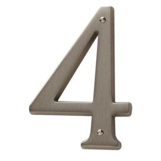Baldwin 90674 Address Numbers House Number Home Accents 4 ;Satin Nickel