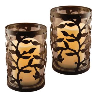 River of Goods Modern Indoor/ Outdoor Iron Lanterns with Flameless