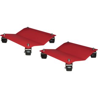 Auto Dolly Steel Automotive Dollies — Pair, 16in.L x 16in.W, 1500-Lb. Capacity Ea.