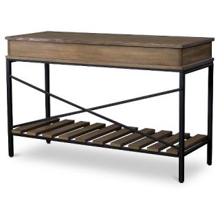 Baxton Studio Newcastle Wood and Metal Console Table — Criss Cross