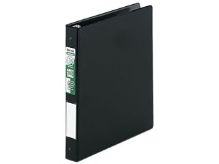 Samsill 14330 Clean Touch Antimicrobial Locking Round Ring Binder, 11 x 8 1/2, 1" Cap, Black