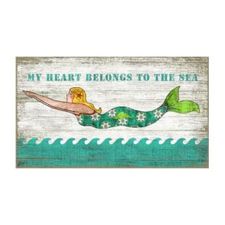 Vintage Signs Diving Mermaid Wall Art by Suzanne Nicoll Vintage