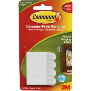 Command Small Picture Hanging Strips, White