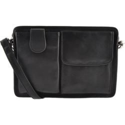 Womens David King Leather 522 Flap Front Handbag Black