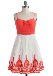 Coral Arrangement Dress  Mod Retro Vintage Dresses