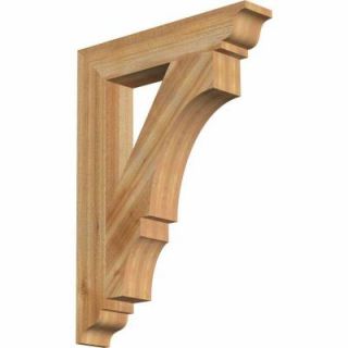 Ekena Millwork 4 in. x 30 in. x 22 in. Western Red Cedar Balboa Traditional Rough Sawn Bracket BKT04X22X30BOA01RWR