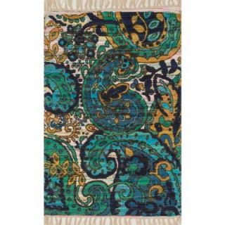 Loloi Rugs Aria Lifestyle Collection Blue/Multi 1 ft. 8 in. x 3 ft. Area Rug ARIAHAR05BBML1830