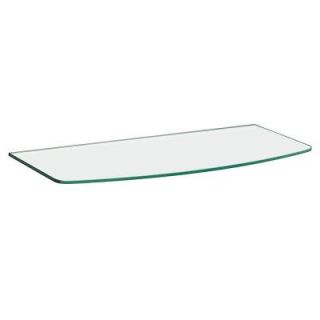 Dolle 31 1/2 in. x 10 in. x 12 in. x 5/16 in. Convex Glass Line Shelf in Clear 30180