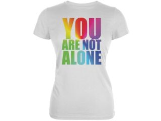 You Are Not Alone LGBT Bruce Jenner White Juniors Soft T Shirt