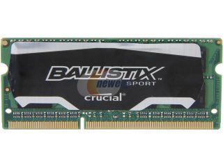Crucial Ballistix Sport SODIMM 4GB 204 Pin DDR3 SO DIMM DDR3L 1600 (PC3L 12800) Laptop Memory Model BLS4G3N169ES4