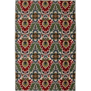 Karastan Dadlia Sagebrush Green 5 ft. 6 in. x 8 ft. 3 in. Area Rug 427245