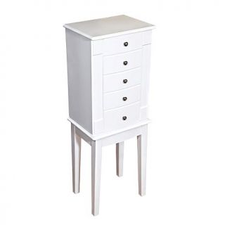 Mele & Co. Vanna Wooden Jewelry Armoire in White   7117839