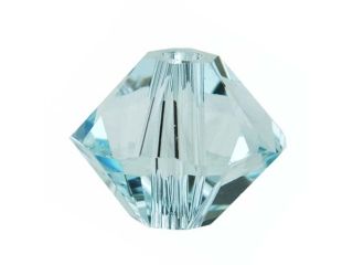 Swarovski Crystal, #5328 Bicone Beads 3mm, 25 Pieces, Light Azore