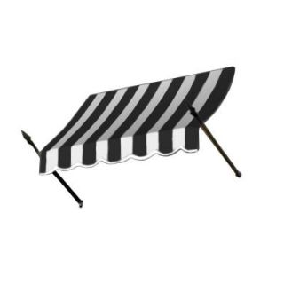 AWNTECH 4 ft. New Orleans Awning (44 in. H x 24 in. D) in Black / White Stripe NO32 4KW