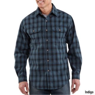 Carhartt Mens Long Sleeve Plaid Chambray Shirt (Style #S253) 444699