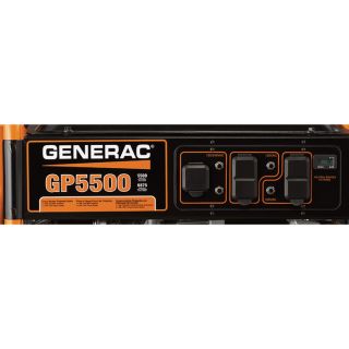 Generac GP5500 Portable Generator — 6875 Surge Watts, 5500 Rated Watts, Model# 5939  Portable Generators
