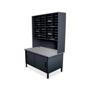 40 Slot Mailroom Organizer with Cabinet, Riser MVLUTIL0064BK