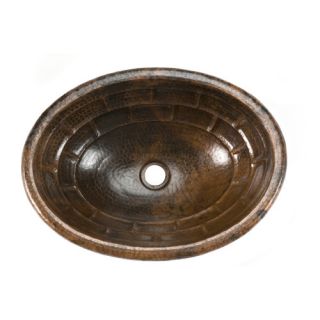 Premier Copper Products Oval Stacked Stone Self Rimming Bathroom Sink