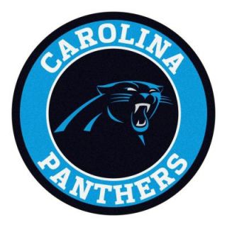 FANMATS NFL Carolina Panthers Blue 2 ft. 3 in. x 2 ft. 3 in. Round Accent Rug 17953