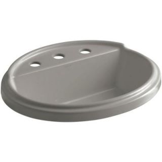 KOHLER Tresham Drop In Vitreous China Bathroom Sink in Cashmere with Overflow Drain 2992 8 K4