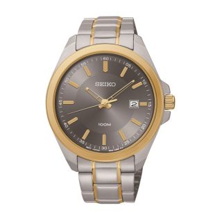Seiko Mens SUR074 Stainless Steel Two Tone Watch   16710527