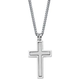 Colibri Two piece Stainless Steel Mens Cross Necklace  