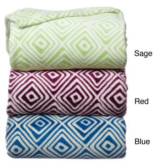 Luxury Printed Stripe Microplush Blanket