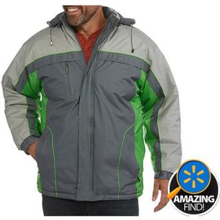 Big Men's Fleece Lined Jacket with Removable Hood