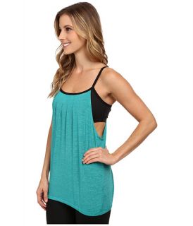 Beyond Yoga Pleated Twofer Tank Top Heather Peacock