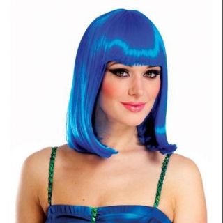 Singing Star Short Blue Halloween Costume Wig