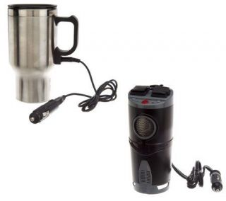 MobilePower 200W Combo Pack w/ Cup Holder Power Inverter & Heated Mug —
