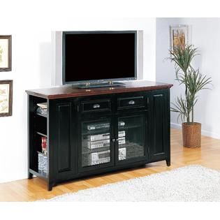 Leick  Riley Holliday 62 TV Stand/Tall   Black and Cherry Finish