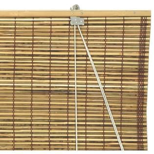 Oriental Furniture  Burnt Bamboo Roll Up Blinds   Tortoise   (48 in. x